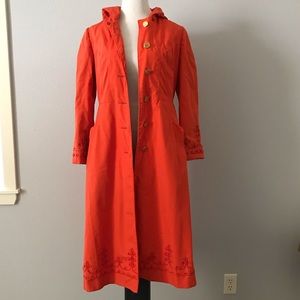 Vintage 70s Women’s Orange Trench Coat